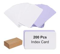 PATIKIL 3.5x2 Inch Blank Kraft Paper Note Card, 100Pcs Small Blank Paper Message Business Cards for Reminder Study DIY Craft Invitation Tag Flash Vocabulary Word, White/Purple