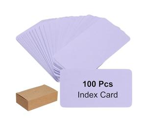 PATIKIL 3.5x2 Inch Blank Kraft Paper Note Card, 100Pcs Small Blank Paper Message Business Cards for Reminder Study DIY Craft Invitation Tag Flash Vocabulary Word, Purple