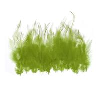 PATIKIL 3-6 Inch Saddle Hackle Rooster Feather, 100 Pcs Bulk Natural Feathers Fluffy Craft Feathers for Dream Catcher Earrings Pendant, Green