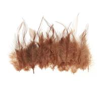 PATIKIL 3-6 Inch Saddle Hackle Rooster Feather, 50 Pcs Bulk Natural Feathers Fluffy Craft Feathers for Dream Catcher Earrings Pendant, Brown