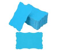 PATIKIL 3.7"x2.4" Blank Paper Business Cards, 200 Pack Small Index Flash Cards Words Message Note Card Mini Paper Tags Lace for DIY Gift, Blue