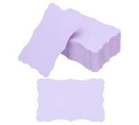 PATIKIL 3.7"x2.4" Blank Paper Business Cards, 200 Pack Small Index Flash Cards Words Message Note Card Mini Paper Tags Lace for DIY Gift, Light Purple