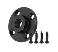 PATIKIL 3/8"-16 UNC Female Thread Microphone Flange Mount, Desktop Gooseneck Table Mounts Base with Countersunk Screw, Black