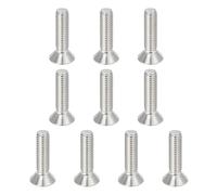 PATIKIL 3/8-16 x 1-1/2" Flat Head Socket Cap Screws, 10 Pack Flat Countersunk Bolts Hex Socket Drive Machine Screws 304 Stainless Steel 18-8 Full Thread Grade 6.8