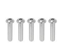 PATIKIL 3/8-16x1-3/4" Button Head Socket Cap Screws, 5 Pcs 304 Stainless Steel 18-8 Socket Cap Screw Bolts Allen Hex Drive Full Thread Fine Thread UNC