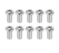 PATIKIL 3/8-16x3/4" Button Head Socket Cap Screws, 10 Pcs 304 Stainless Steel 18-8 Socket Cap Screw Bolts Allen Hex Drive Full Thread Fine Thread UNC