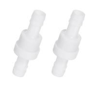 PATIKIL 3/8" Barb Hose One Way Inline Check Valve, 2 Pcs Plastic Non Return Water Stops Ozone Resistance Valve for Aquarium Garden Fuel Oil Air Gas, White