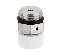 PATIKIL 3/8" BSP Male Thread Manual Radiator Air Vent Valve, Nickel Plated Brass Plug Valve No Need Key for Radiator Heater, Silver White