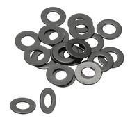 PATIKIL 3/8 Flat Washers 7/16"ID x 3/4"OD, 20 Pcs 304 Stainless Steel Metal Washers Black Electroplated Flat Gasket Spacer for Screws and Bolts, Black