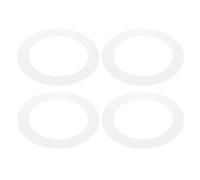 PATIKIL 3.8" ID 5.2" OD Plastic Trim Ring, 4 Pcs Ceiling Light Goof Rings Matte Circular Light Cover Lighting Fixture for Ceiling Wall Recessed Can Downlights, Translucent Matte White