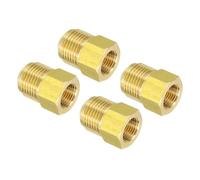 PATIKIL 3/8 Inch Female Flare x 5/8 Inch Male Flare Connectors, 4pcs SAE 45 Degree Brass Adapter Pipe Fitting for Air Gas Line Refrigeration HVAC