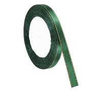 PATIKIL 3/8 Inch x 24 Yards Satin Ribbon with Gold Edge, Double Face Polyester Satin Ribbon for Gift Wrapping DIY Crafts, Floral Bouquets, Hair Bows, Sewing Projects, Forest Green