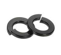 PATIKIL 3/8 Lock Washers, 25pcs Split Lock Washers 304 Stainless Steel Lock Washer Black Zinc Plating for Screws Bolts Nuts, 3/8in x 17mm x 2.5mm