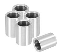 PATIKIL 3/8" NPT Female Weld Coupling, 5 Pack 304 Stainless Steel Threaded Half Coupling Weld On Bung Fittings Connector for Pipe Fuel Tank