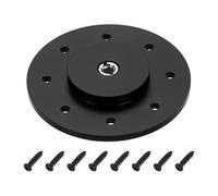 PATIKIL 3/8" Thread Tripod Adapter Holder 40mm Dia, 2Pcs Aluminum Alloy Flange Wall Mount Tripod Mount Plate with 1/4" Adapter Screws for Monitor Light Flash DSLR Cameras