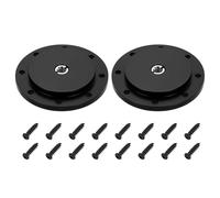 PATIKIL 3/8" Thread Tripod Adapter Holder 50mm Dia, 2Pcs Aluminum Alloy Flange Wall Mount Tripod Mount Plate with 1/4" Adapter Screws for Magic Arms Monitor Light Flash DSLR Camera