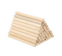 PATIKIL 3/8" x 3-1/8"(10 x 80mm) Wood Dowel Pins, 90 Pack Fluted Wooden Dowel Pin Straight Groove Rods for Furniture Door Art Crafts Projects