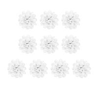 PATIKIL 3.9" Chiffon Flowers, 10 Pcs Mesh Fabric Flowers Sewing Fabric Appliques Headband Embellishments for DIY Craft Wedding Decor, White