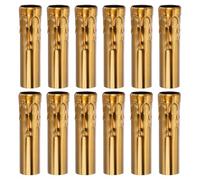 PATIKIL 3.94" Tall Candle Covers Sleeves, 12 Pcs Metal E14 Chandelier Socket Sleeves with Dripping Candelabra Base Accessories Bulb Light Base Holder for Lighting Lamps DIY, Gold Bronze