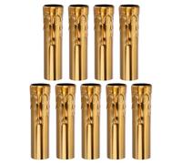 PATIKIL 3.94" Tall Candle Covers Sleeves, 9 Pcs Metal E14 Chandelier Socket Sleeves with Dripping Candelabra Base Accessories Bulb Light Base Holder for Lighting Lamps DIY, Gold Bronze