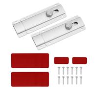 PATIKIL 3.9inch Sliding Door Hasp Latch Lock, 2Pcs Aluminum Alloy Safety Padlock Clasp Hasp Lock Latches with Screws for Barn Fence Garage Bathroom Door Window, Silver Tone