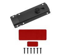 PATIKIL 3.9inch Sliding Door Hasp Latch Lock, Aluminum Alloy Safety Padlock Clasp Hasp Lock Latches with Screws for Barn Fence Garage Bathroom Door Window, Black