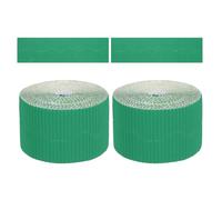 PATIKIL 3.9inch x 164ft Bulletin Board Border, Scalloped Trim Paper Corrugated Decorate Border for Locker Classroom Decor Black White Cork Poster Boards, Dark Green (1.3mm)