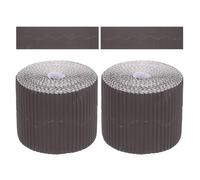 PATIKIL 3.9inch x 78.7ft Bulletin Board Border, Scalloped Trim Paper Corrugated Decorate Border for Locker Classroom Decor Black White Cork Poster Boards, Brown (1mm)