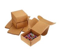 PATIKIL 3.9x3.9x2" Small Gift Boxes Bulk with Lid, 25 Pack Mini Square Foldable Cardboard Paper Present Box for Earring Ring Jewelry, Wedding Party Favor, Birthday, Kraft