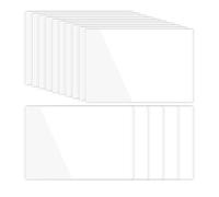 PATIKIL 3.9x5.9" Adhesive Index Card Pockets with Top Open for Loading, 15Pcs Plastic Label Holders for Organizing and Protecting Business Card Library Card Storage Bins Photo, Clear