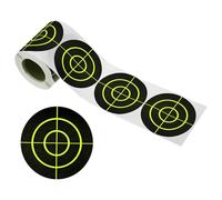PATIKIL 3" Circle Target Stickers, 1 Roll Reactive Paper Targets Adhesive Bullseye Shooting Targets for Shooting Range Practice, Yellow/Black Style 7