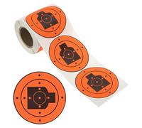 PATIKIL 3" Circle Target Stickers, 1 Roll Reactive Paper Targets Adhesive Bullseye Shooting Targets for Shooting Range Practice, Orange/Black Style 1