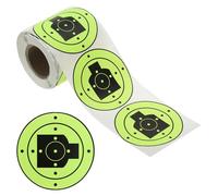 PATIKIL 3" Circle Target Stickers, 1 Roll Reactive Paper Targets Adhesive Bullseye Shooting Targets for Shooting Range Practice, Yellow/Black Style 1