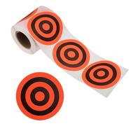PATIKIL 3" Circle Target Stickers, 1 Roll Reactive Paper Targets Adhesive Bullseye Shooting Targets for Shooting Range Practice, Orange/Black Style 2