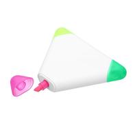 PATIKIL 3 Colored Highlighter Pen, Triangle Shaped Highlighter Multiple Color Cute Fun Fluorescent Assorted Colors for Class, Note-Taking, Rose Red/Yellow/Green