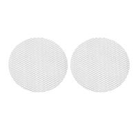 PATIKIL 3" Diameter 304 Stainless Steel Perforated Sheet, 2 Pcs 0.06" Hole 19GA Expanded Metal Mesh Round Slices Plate Screen Decorative Meshes for Ventilation Grill Smoking, Silver Tone