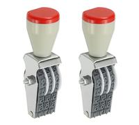 PATIKIL 3 Digit Number Roller Stamp, 2Pcs Adjustable Rubber Stamp Changeable Numerical Symbol Office Date for Business Creative Price Tag
