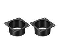 PATIKIL 3" Duct Connector Flange, 2 Pack Dryer Vent Wall Plate Square to Round Straight Ducting Plate for Air Heating Cooling Ventilation Exhaust Fan