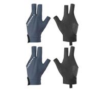 PATIKIL 3 Finger Pool Glove Left Hand, 2 Pcs Billiard Gloves Pool Cue Accessories for Shooter Carom Pool Snooker Cue Sport, Blue