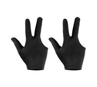 PATIKIL 3 Fingers Pool Gloves, 2 Pack Billiard Gloves Left & Right Hand Show Gloves Pool Cue Glove for Shooter Carom Pool Snooker Cue Sport, Black