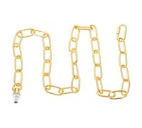 PATIKIL 3 ft Light Fixture Chain, 1 Set Lighting Chain Metal Looping Link with Quick Link Screw Lock Connectors Up to 110 lbs for Pendant Lights Chandeliers Swag Lights, Gold Tone