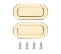 PATIKIL 3" Hidden Closet Handles 2 Pcs Zinc Alloy Concealed Drawer Pulls Hardware with Screws for Kitchen Bedroom Furniture Brushed Copper