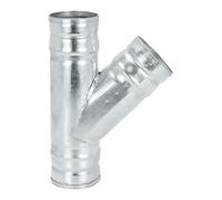 PATIKIL 3 Inch 3 Way Duct Connector, 45 Degree Galvanized Steel Tilt Y Shape Ducting Splitter Air Vent Duct Hose Exhaust Pipe Adapter Dust Collection Fitting for HVAC Dryer Systems