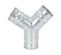 PATIKIL 3 Inch 3 Way Duct Connector, Galvanized Steel 45 Degree Y-Shape Ducting Splitter Air Vent Duct Hose Exhaust Pipe Adapter Dust Collection Fitting for HVAC Dryer Systems