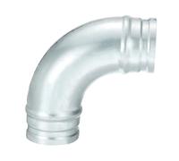 PATIKIL 3 Inch 90 Degree Duct Connector, Galvanized Steel Elbow Vent Tube Connector Ducting Pipe Adapter Fittings for HVAC Dryer, Exhaust, Extractor, Ventilation System