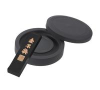 PATIKIL 3 Inch Chinese Calligraphy Inkstone with Ink Stick, Square Ink Stone Tray for Traditional Calligraphy Practice Painting Drawing, Black