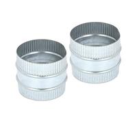 PATIKIL 3 Inch Duct Connector Coupling, 2 Pcs Galvanized Steel Straight Dryer Vent Coupler Flexible Ducting Collar Connector Round Crimped Ventilation Duct Extension for HVAC System Pipe
