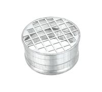 PATIKIL 3 Inch Duct End Cap with Steel Mesh, Metal Tee Cap Galvanized Steel Round Dry Vent Cover Ducting Sealing Tee Plug for HVAC Systems Indoor and Outdoor Use