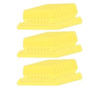 PATIKIL 3 Inch File Folder Labels, 24pcs File Folder Tabs with Inserts Labels Plastic Clear for Hanging File Binders Quick Identification Organizer, Yellow Slot