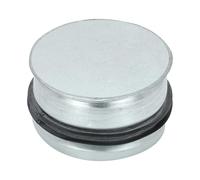 PATIKIL 3 Inch Metal Tee Cap, Galvanized Steel Duct End Cap Dry Vent Cover Ducting Sealing Tee Plug with Rubber Gasket for HVAC Systems Indoor and Outdoor Use